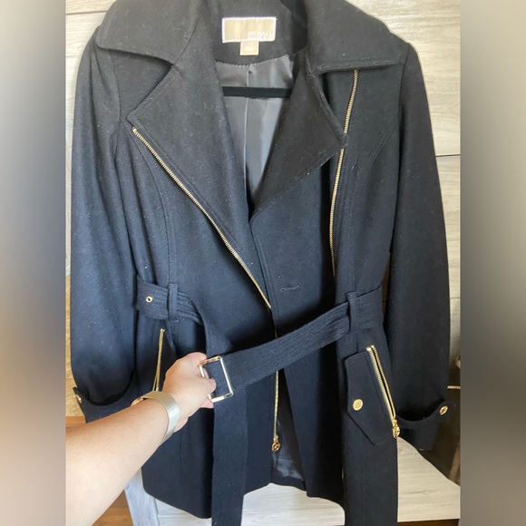 Michael Kors Wool Blend Belted Coat size XXs - Picture 3 of 8